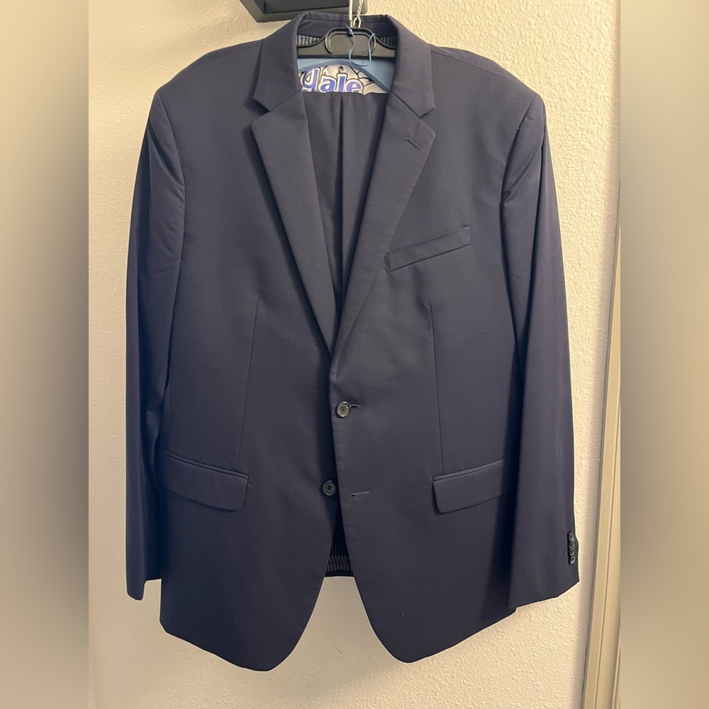 Banana Republic Slim Fit 2 Piece Navy Suit 44R Jacket 36x30 Pant